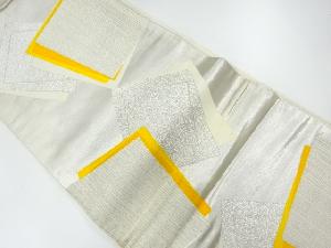 アンティーク　色紙模様織出し袋帯（材料）